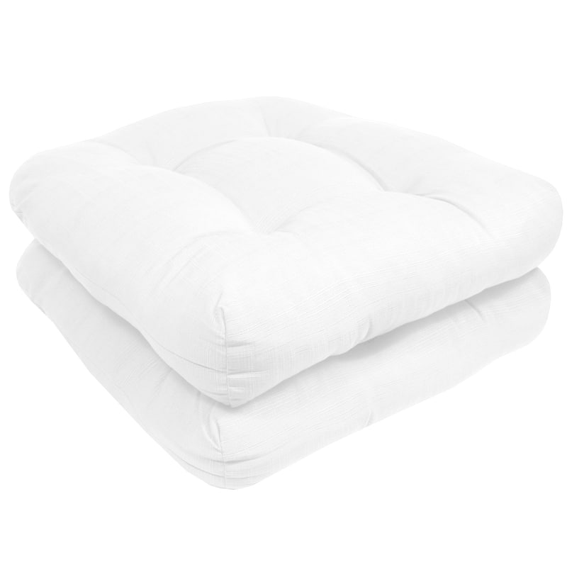 Sweet Home Collection Patio Cushions Outdoor Chair Pads Thick Fiber Fill Tufted 19" x 19"