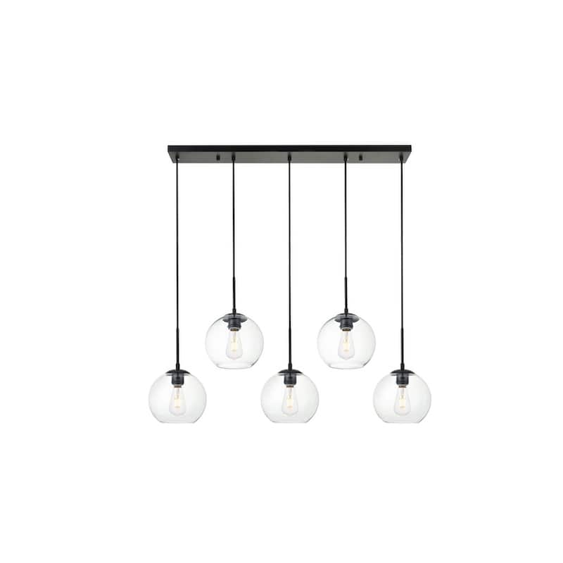 Clear Glass 5-light 42-inch Pendant