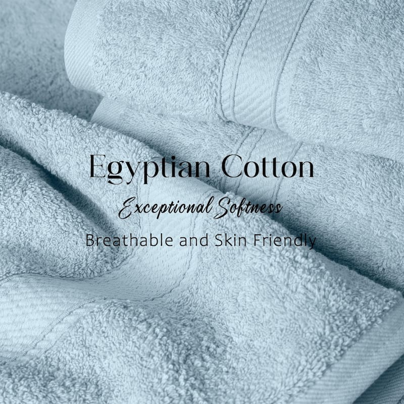 Blue Nile Mills Luxury 2-Piece Egyptian Cotton Bath Sheet Set, Thick Absorbent Oversized Bathroom Towels