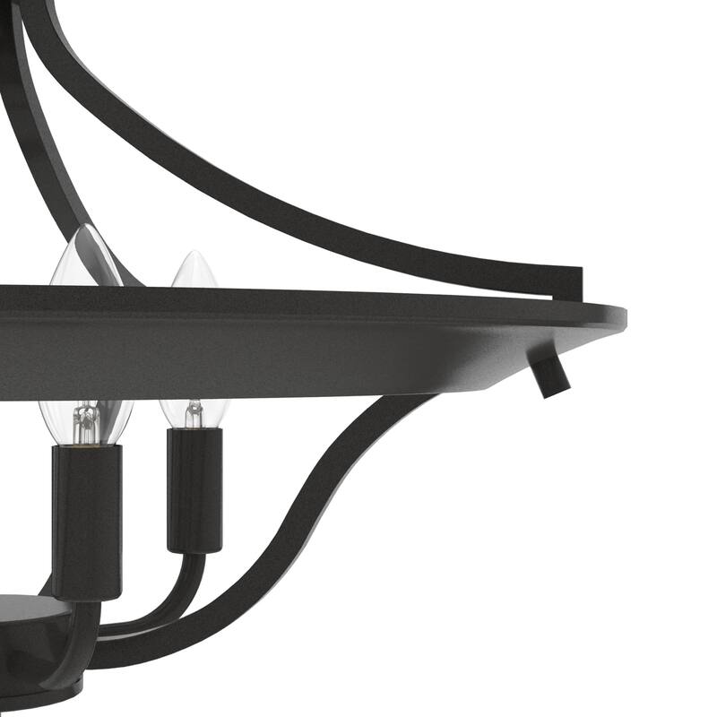 Hunter Perch Point Noble 4-Light Flush Mount Ceiling Light - Rustic, Transitional, Mountain, Modern