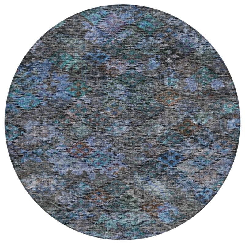 Machine Washable Indoor/ Outdoor Boho Moroccan Chantille Rug