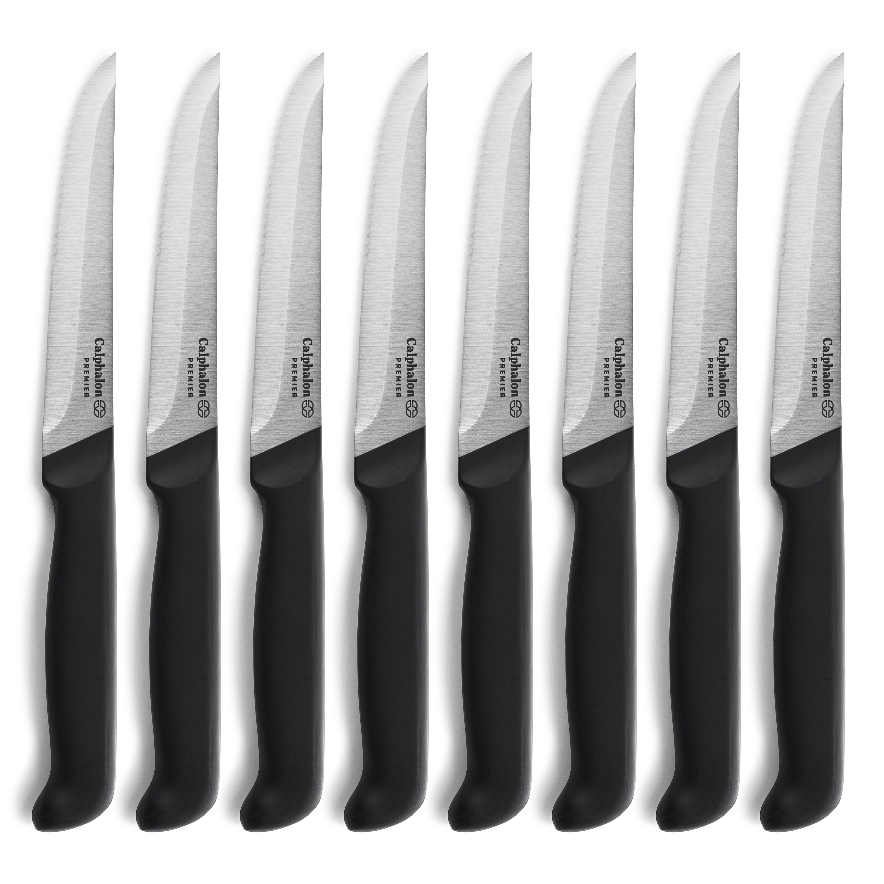 Basic Essentials 12-Piece Stainless Steel Kitchen Knife Set With Wood Block