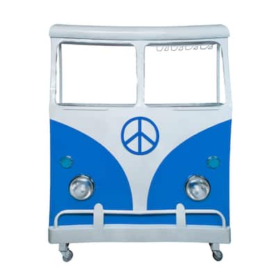 Sagebrook Home Vintage Metal Bus Kombi Bar with Shelves