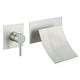 preview thumbnail 1 of 34, Wall Mount Bathroom Faucet Waterfall Brass Modern 2 Hole Bathroom Sink Basin Vanity Faucets with Valve Brushed Nickel