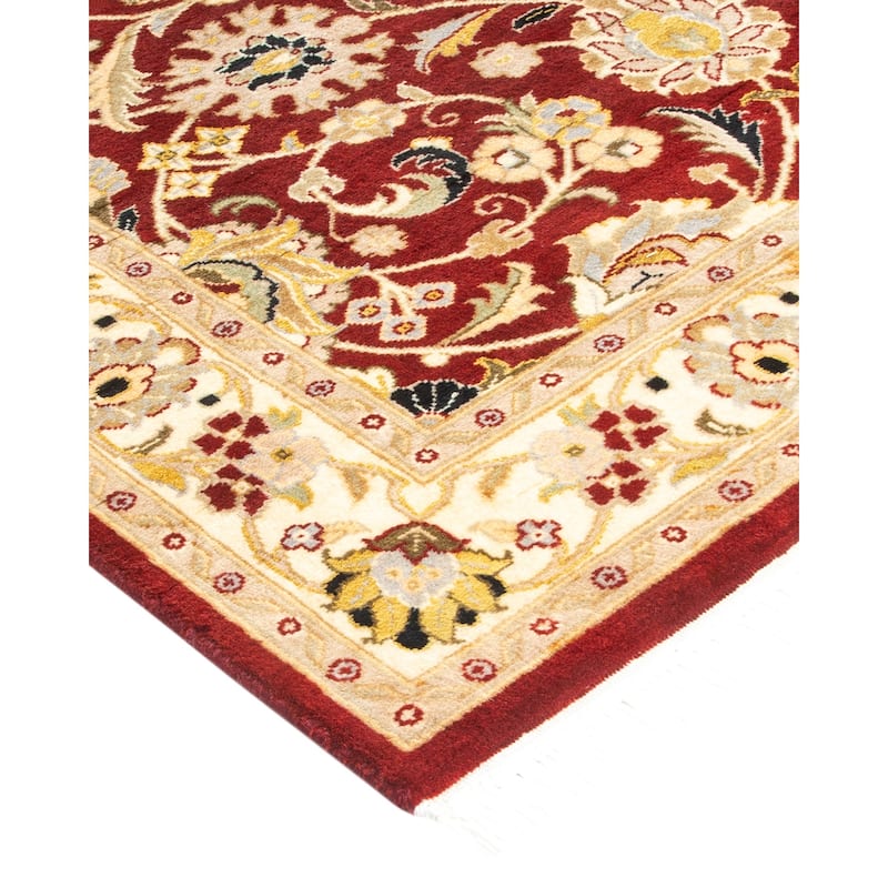 Overton Handknotted Wool Traditional Oriental Red Area Rug - 3' x 5'