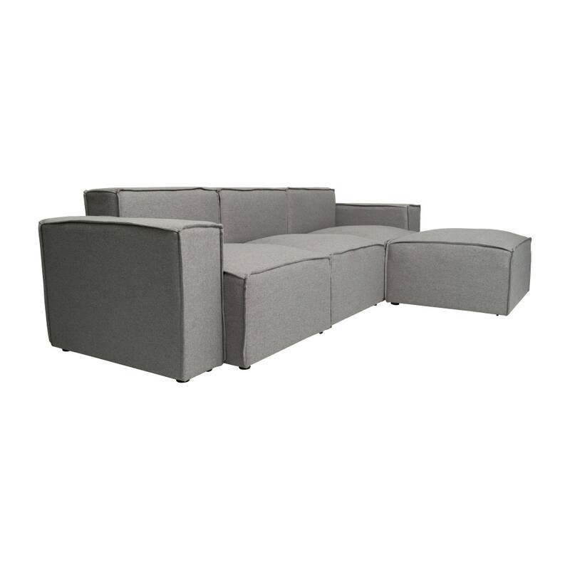 Contemporary 4 Piece Modular Sectional Sofa with Ottoman
