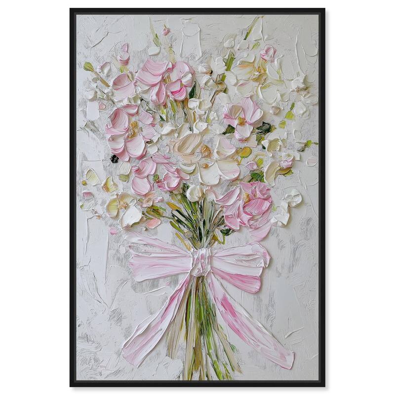 Layered Lily Canvas by Art Remedy - Black - 16" x 24"