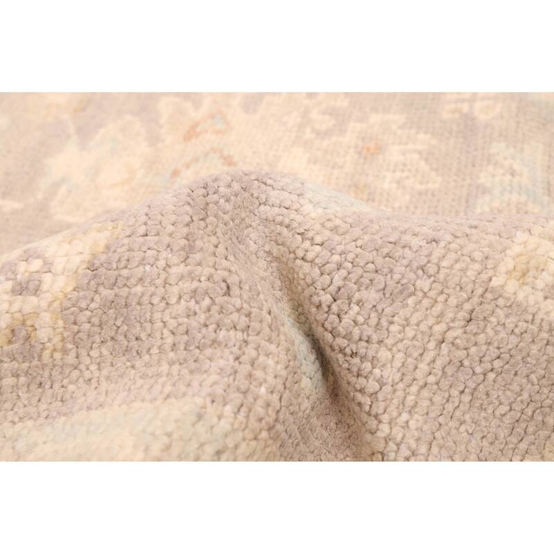 ECARPETGALLERY Hand-knotted Modern Oushak Grey Wool Rug - 8'7 x 11'11