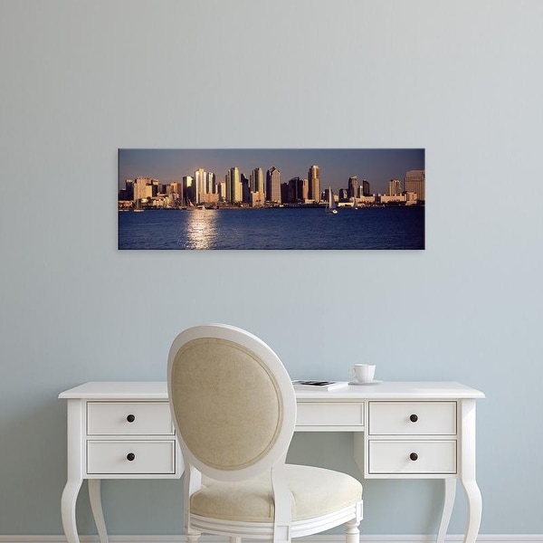 Easy Art Prints Panoramic Images's 'Buildings at the waterfront, San Diego, California, USA' Premium Canvas Art