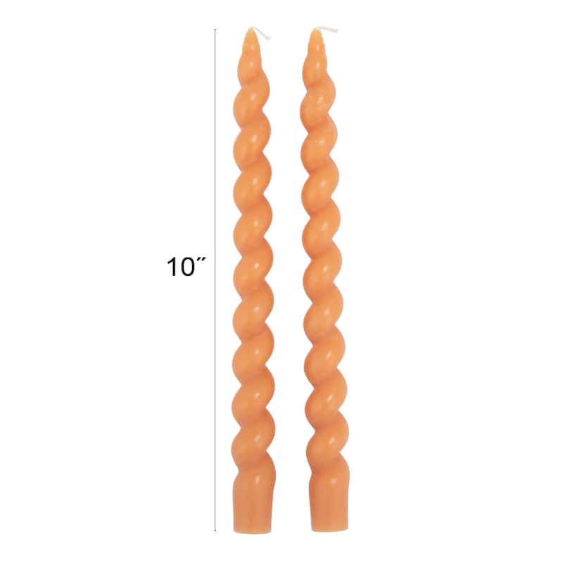 Unscented Twisted Taper Candles in Box - 0.88"L x 0.88"W x 10.0"H