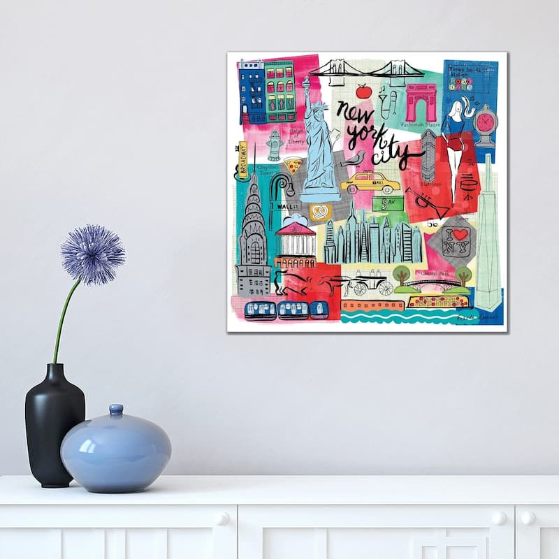 iCanvas "Global Travel I" by Farida Zaman Canvas Print - 18x18x1.5