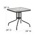 preview thumbnail 31 of 30, Powder-coated Aluminum/ Rattan Lightweight 5-piece Outdoor Dining Set - 28"W x 28"D x 28"H