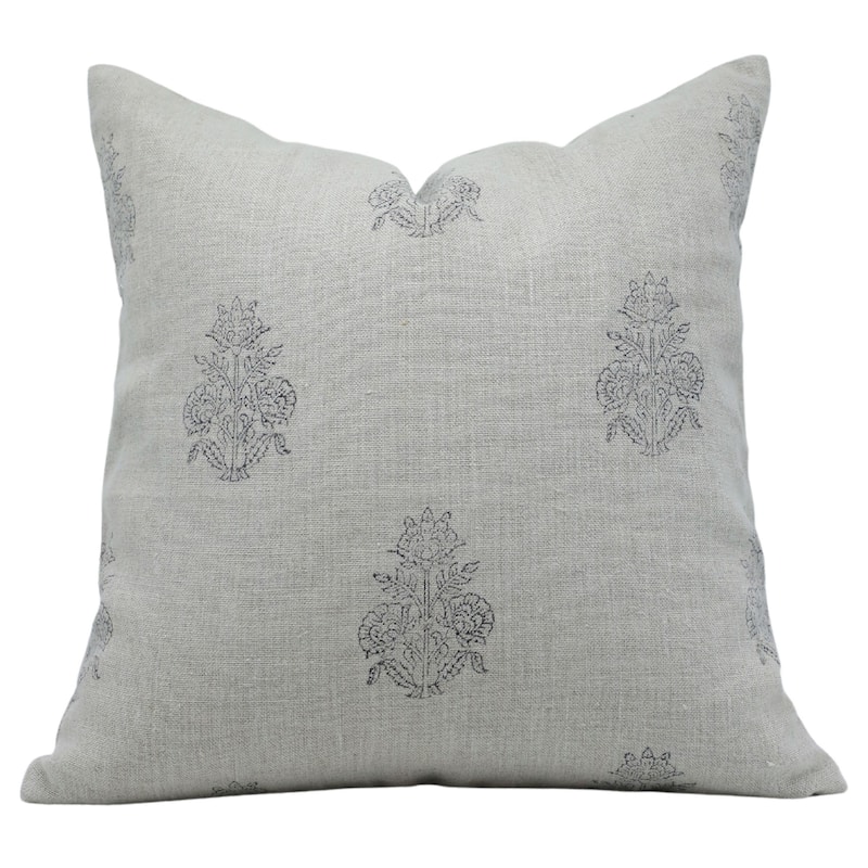 Fabdivine Linen Handmade Block print pillow Cover - Pillow Covers - 14" x 36"