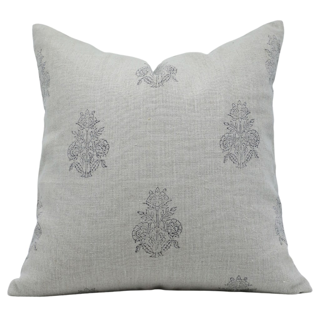 Fabdivine Linen Handmade Block print pillow Cover