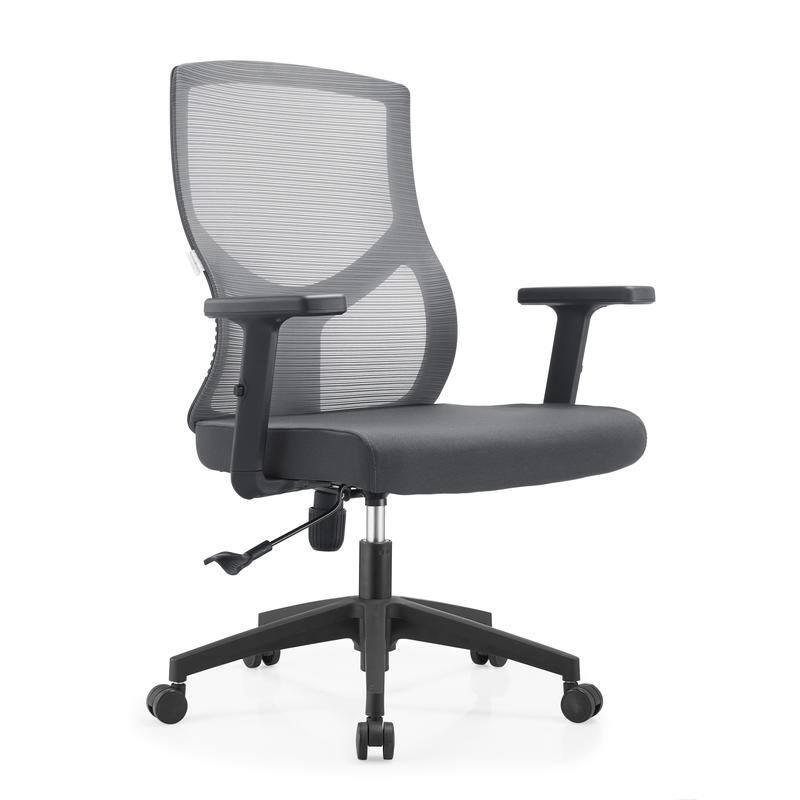 Glen Series Ergonomic Swivel Adjustable Mesh Executive Office Desk Chair with Lumbar Support, Arms, For Work or Home Office - Grey