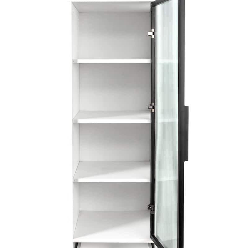 Elegant White Storage Cabinet - Modern & Spacious Organizer for Any Room