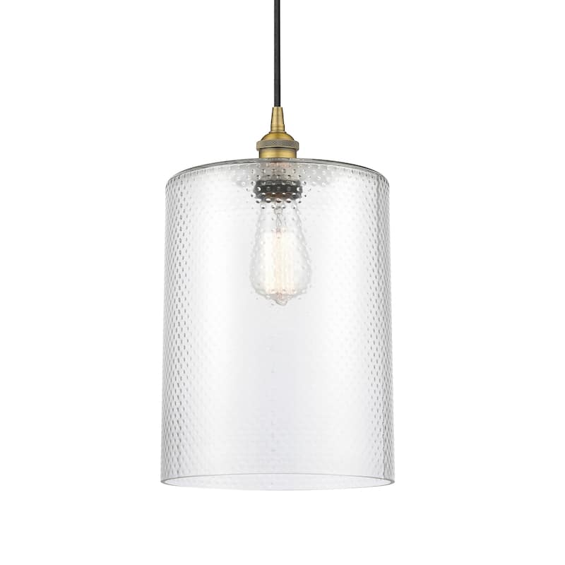 Innovations Lighting 616-1P-16-9-L Cobbleskill Pendant Cobbleskill 9" - Brushed Brass / Clear