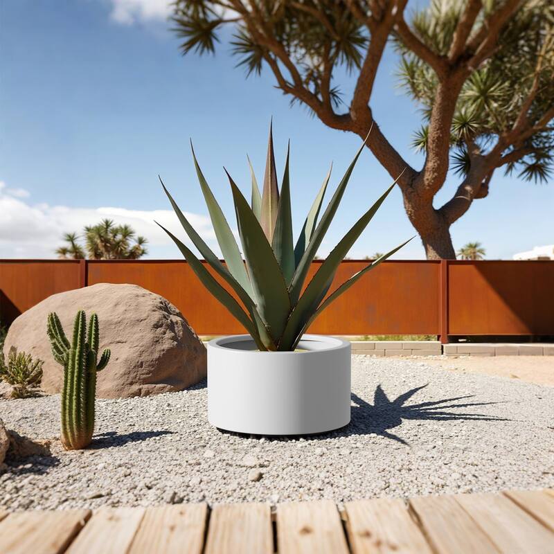 Durable Raised Outdoor Planter Pot, with Drainage Hole and Rubber Plug