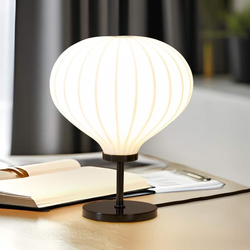 Brightech Nimbus LED Classic Matte Black Modern Round Dimmable Bedside Nightstand Desk Lamp