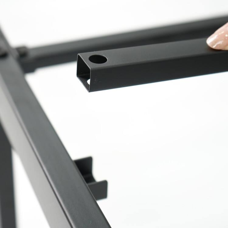 Black Metal Platform Bed Frame with Storage Space and Noise-Free Design