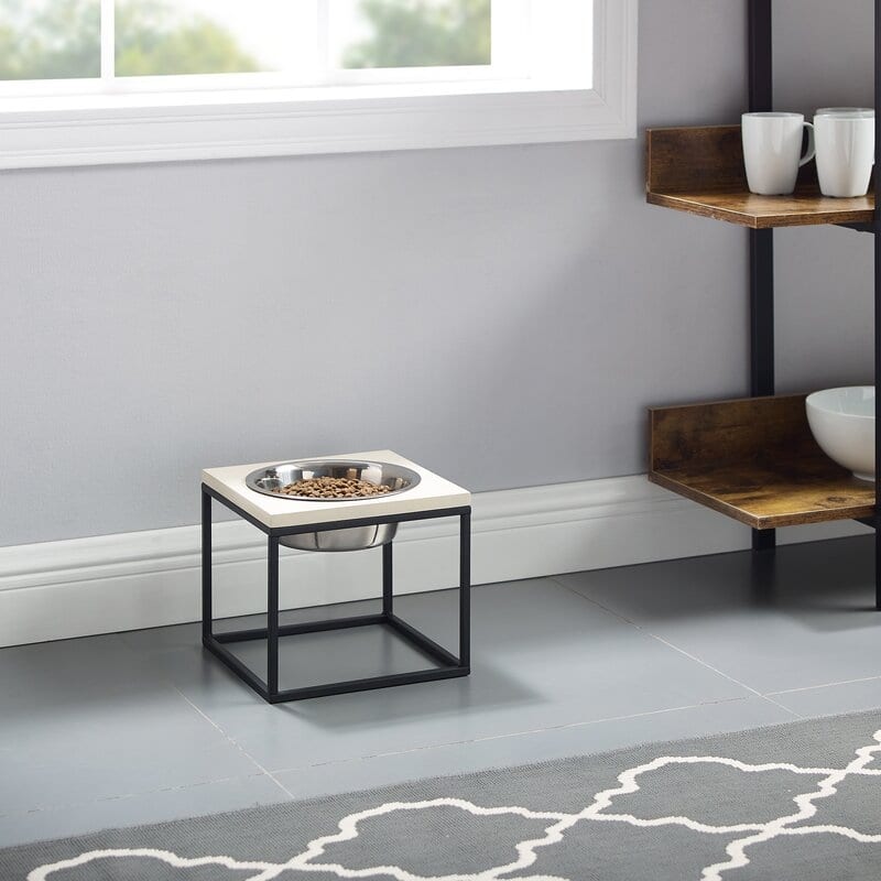 Dan Wood and Stainless steel Pet Bowl