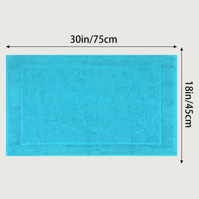 Reversible Cotton Mats Spa Style Bathroom Floor Rugs Thick Soft Water Absorbent Quick Dry Lightweight Shower Tub