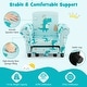 preview thumbnail 5 of 6, Gymax Kids Upholstered Sofa w/Cute Patterns Footstool Ergonomic