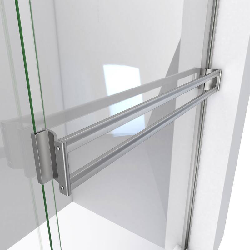 DreamLine Alliance Pro BG 56-60 in. W x 70 3/8 in. H Semi-Frameless Sliding Shower Door in Brushed Nickel and Clear Glass