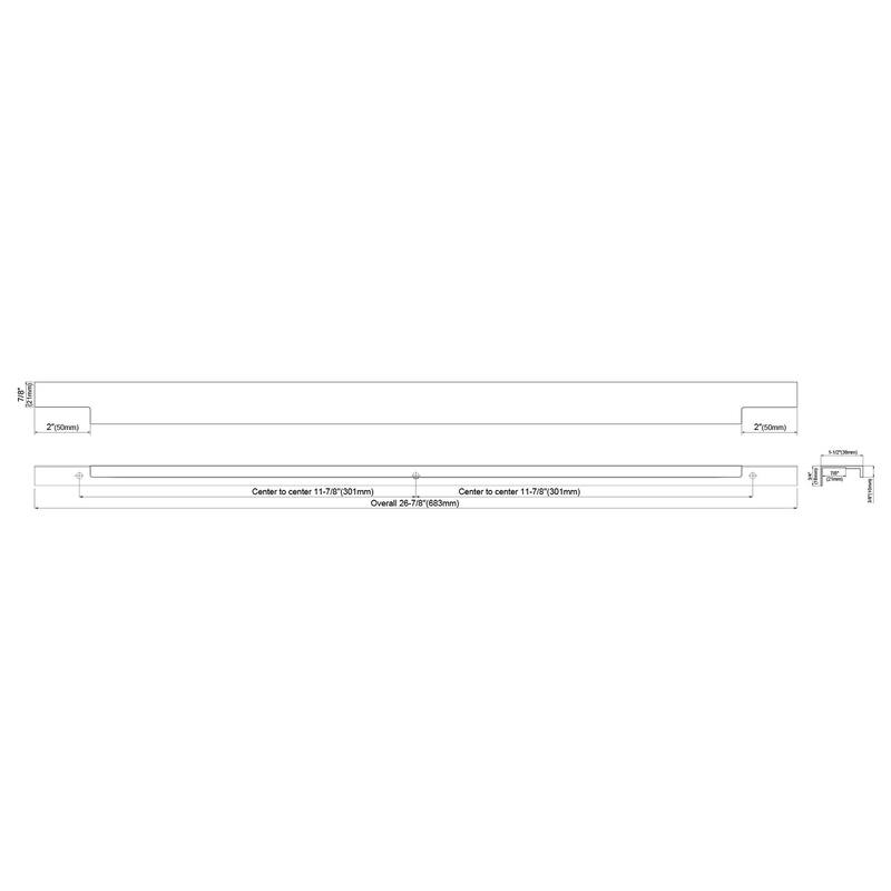 Dowell Series 3063 Handles (26.8", 11.875" CTC), 3 Pack