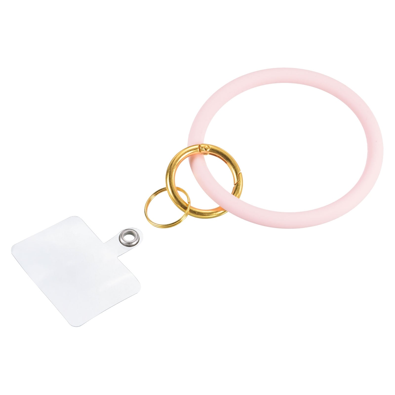 Key Ring Bracelet Silicone Keychain Circle Wristlet Keyrings