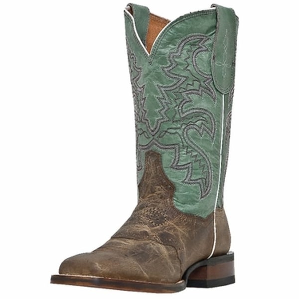Dan Post Western Boots Womens San Michelle Dark Tan Blue