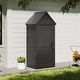 preview thumbnail 2 of 5, Storage Shed Outdoor Lockable, Resin Garden Tool Shed, Heavy-Duty Weather Resistant Cabinet for Patio, Backyard, or Garage