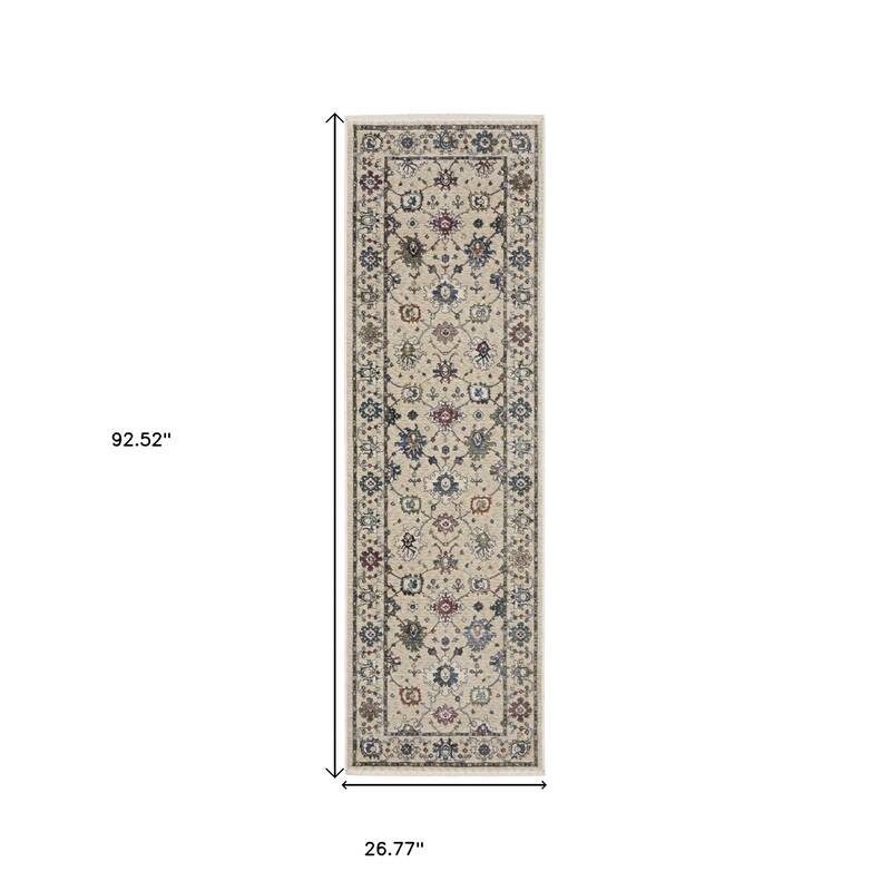 HomeRootsFloral Traditional Runner Area Rug