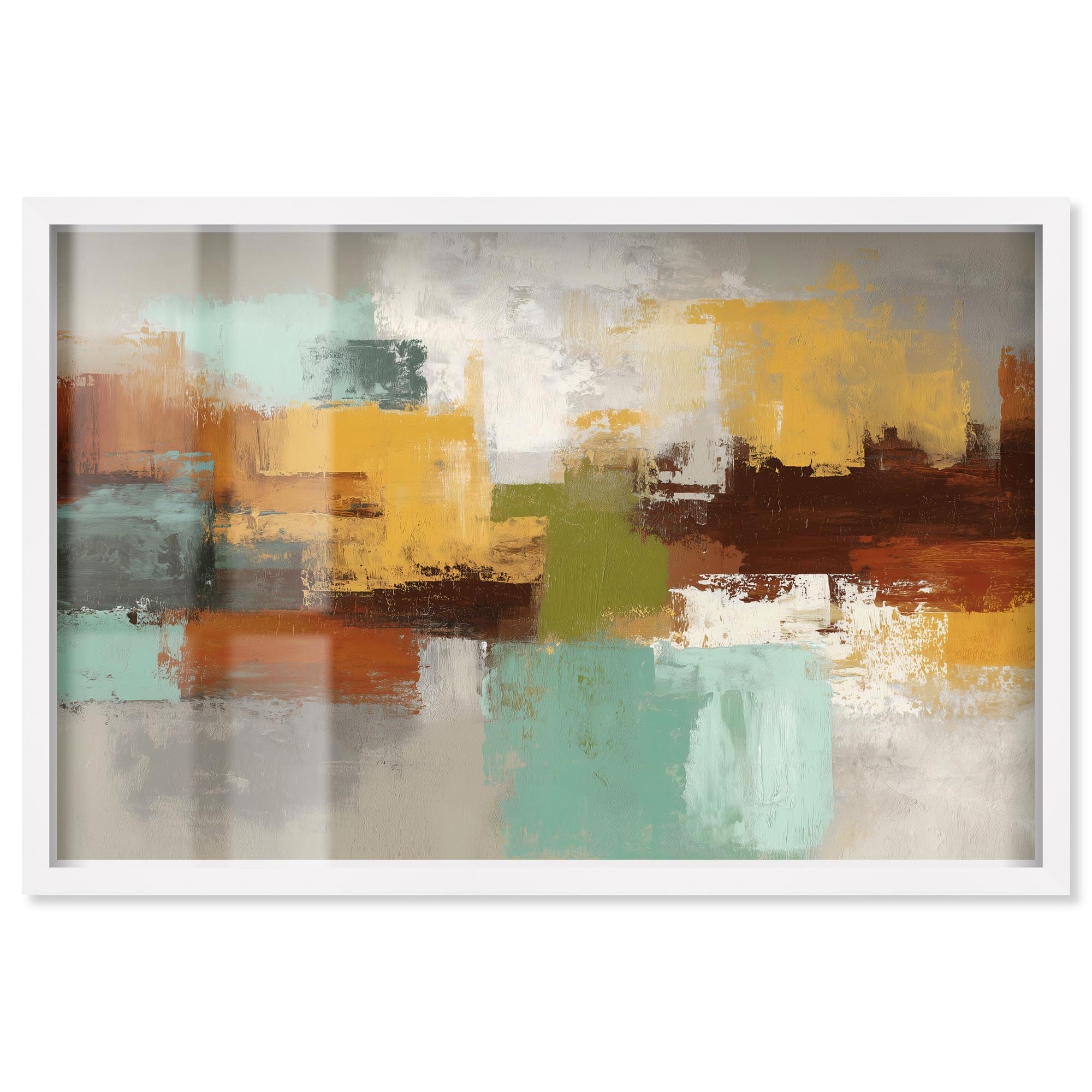 Minimalist Tones II Abstract Wall Art Shadowbox Print by Art Remedy