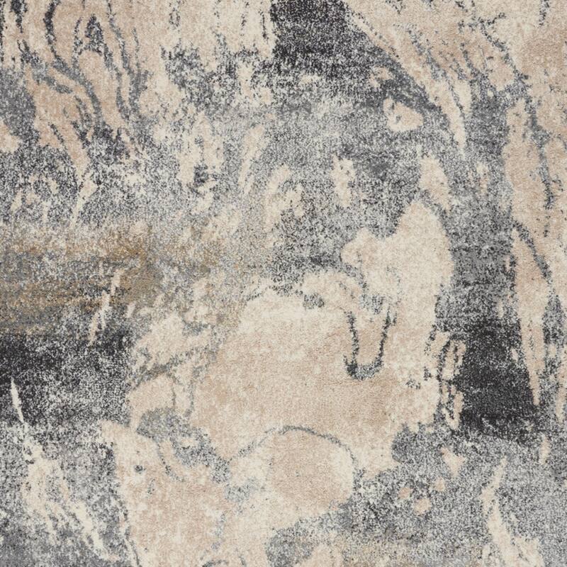 Fira Distressed Abstract Modern Stain Resistant Soft Area Rug By HomeRoots - 87' X '63' X '0.75