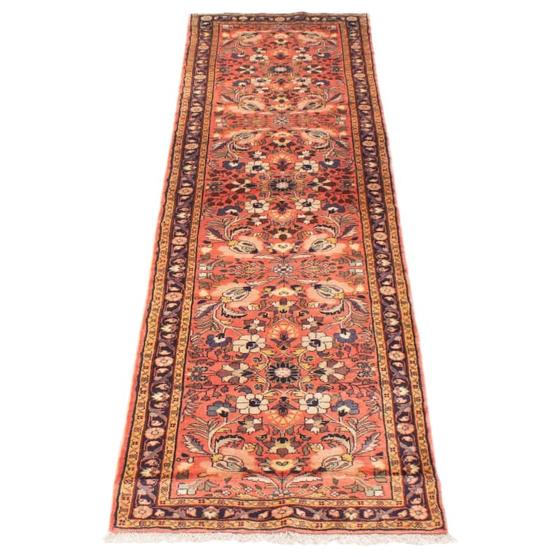 ECARPETGALLERY Hand-knotted Anadol Red Wool Rug - 2' 7" x 9' 4"