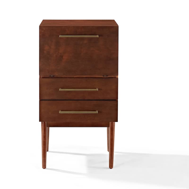 Crosley Everett Spirit Cabinet In Mahogany Finish