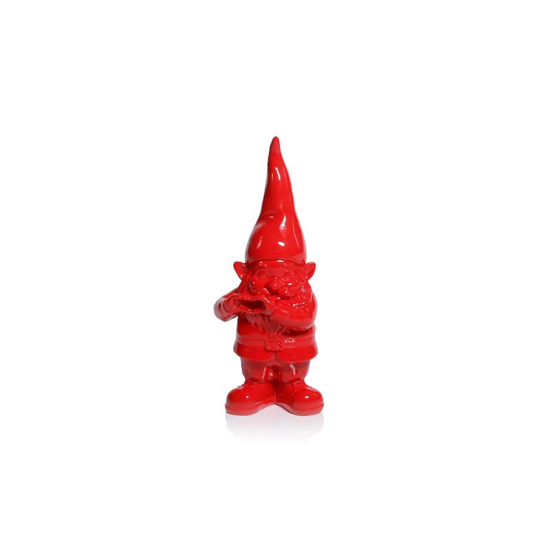 Whimsical Fun Gesture 7" Tall Gnome Holiday Tabletop Figurines, Set of 2 - Love Gesture
