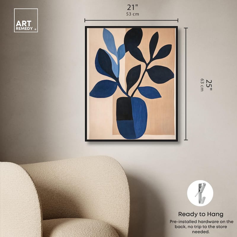Blue Matisse Jar II Canvas by Art Remedy