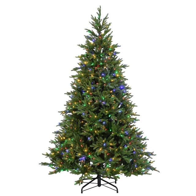 7.5 ft. PowerConnect(TM) Huron Spruce Tree with Dual Color® LED Lights