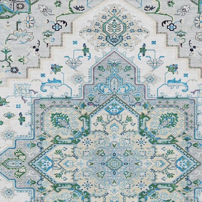 HomeRoots Oriental Traditional Rectangle Outdoor Rug