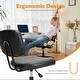 preview thumbnail 22 of 21, Armless Home Office Desk Chair, PU Leather Low Back Task Chair with Wheels, Adjustable Height 360° Rolling Vanity Chairs - N/A