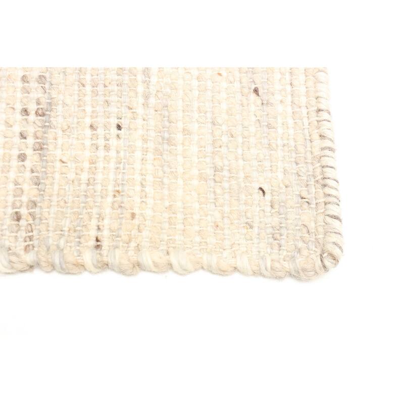 ECARPETGALLERY Braid weave Sienna Tan Wool Rug - 5'0 x 8'7