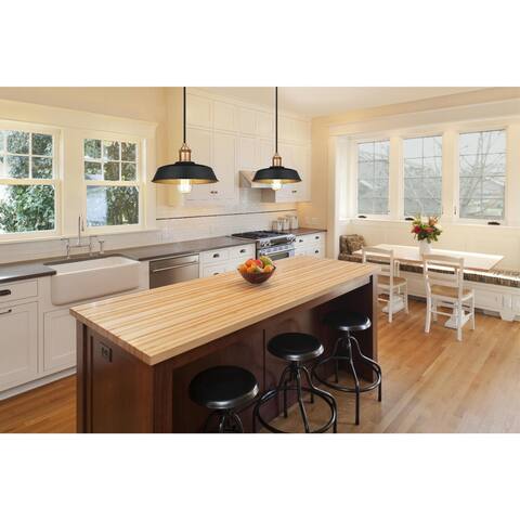 Westinghouse Lighting Ida One-Light Indoor Pendant, Matte Black and Washed Copper Finish - 1-Light