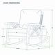 preview thumbnail 8 of 12, Cambridge Casual Carmel 3-piece Teak Outdoor Rocking Chair Set with Cushion