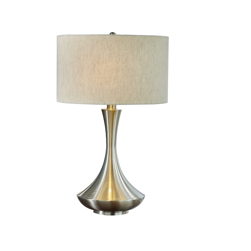 Artiva Aladdin 2-Light Led Brushed Steel Table Lamp - BRUSHED STEEL