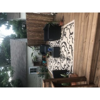 Outsunny 4 Piece Outdoor Rattan Wicker Sofa Sectional Patio Furniture Set