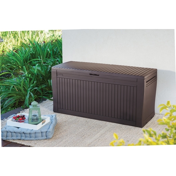 Plastic garden storage deals bench box