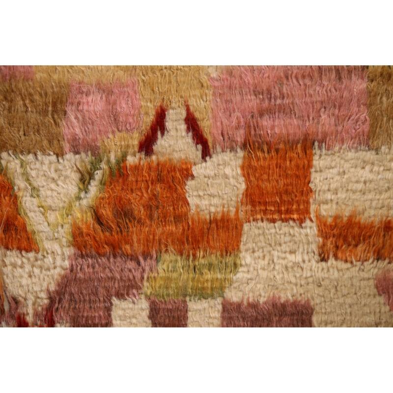 Hand Knotted Oriental 100% Wool Carpet Modern Geometric Multi-Colored Moroccan Area Rug - 8' 0'' X 5' 9''