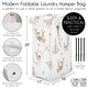preview thumbnail 5 of 4, Sweet Jojo Designs Woodland Deer Floral Girl Foldable Laundry Hamper with Handles Boho Watercolor Bohemian Forest Animal Shabby